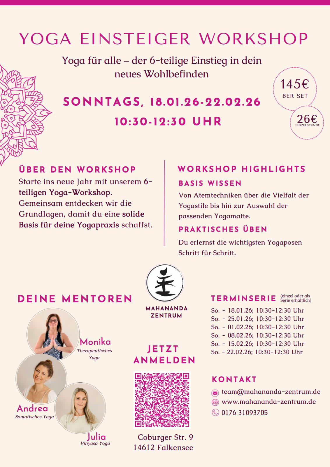 Flyer Yoga Beginners 2026